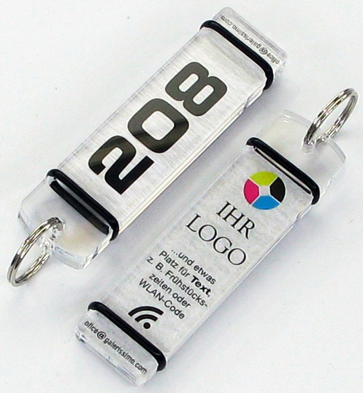 schmale Alu-Schlüsselanhänger 