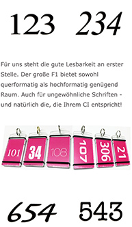 Text-und Schriftauswahl für Schlüsselanhänger